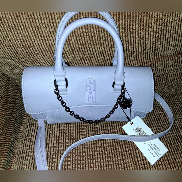 Steve Madden Galactic Lilac Compact Handbag With Chain Accent - Picture 6 of 13